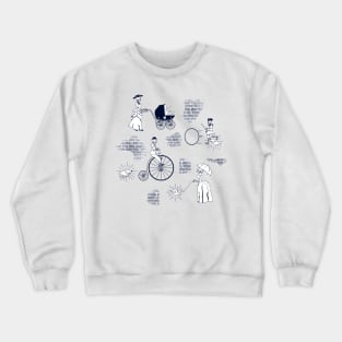 Sunday stroll, Victorian skeletons Crewneck Sweatshirt